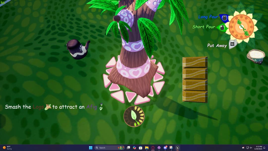 Gameplay Screenshot - Growing and watering plants